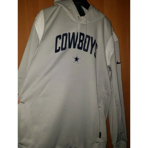 Nike Dallas Cowboys Sideline Therma-FIT Gray Pullover Hoodie Men’s XL New